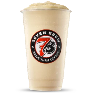 7 Brew Birthday Cake Shake with cupcake and white chocolate