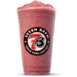 7 Brew Blackberry Cobbler Wildberry Smoothie with cupcake and white chocolate
