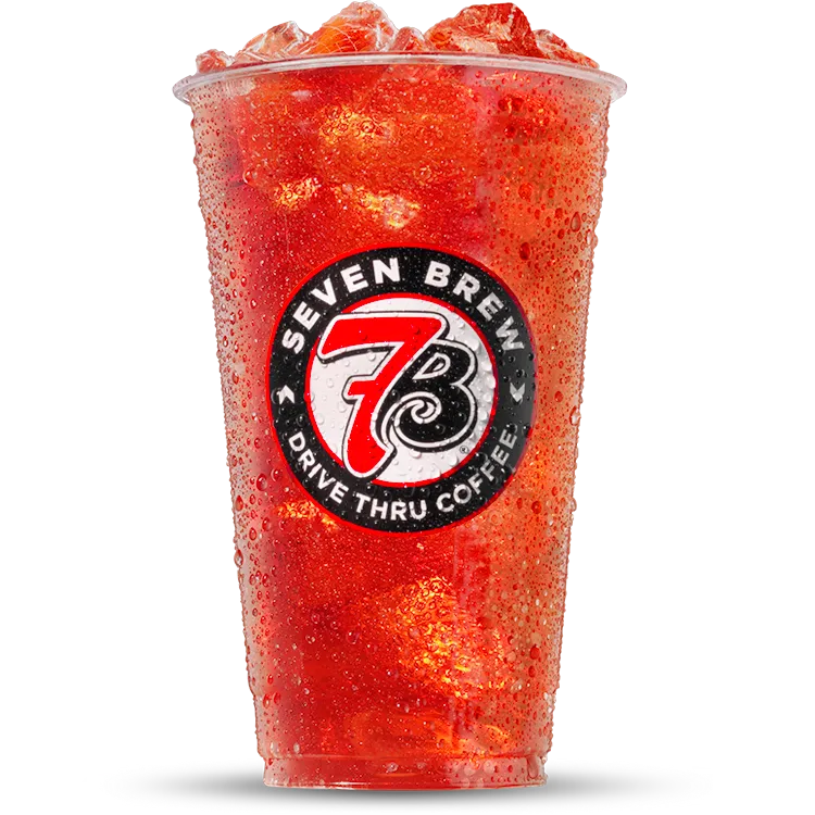 7 Brew Blood Orange Fizz Soda with orange and pomegranate