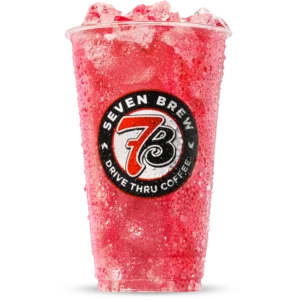 7 Brew Sunrise energy drink with peach and raspberry