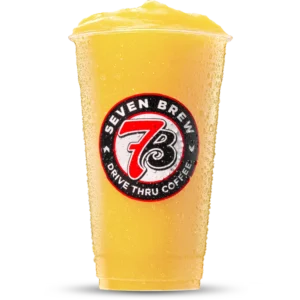 7 Brew Tiki Tango Mango Smoothie with pineapple and passion fruit