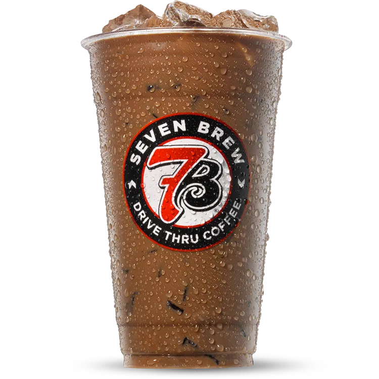 7 Brew Tuxedo Mocha with dark chocolate and white chocolate